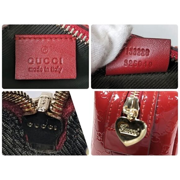 GUCCI GG Patent Leather Pouch 👝 Red - Picture 8 of 13